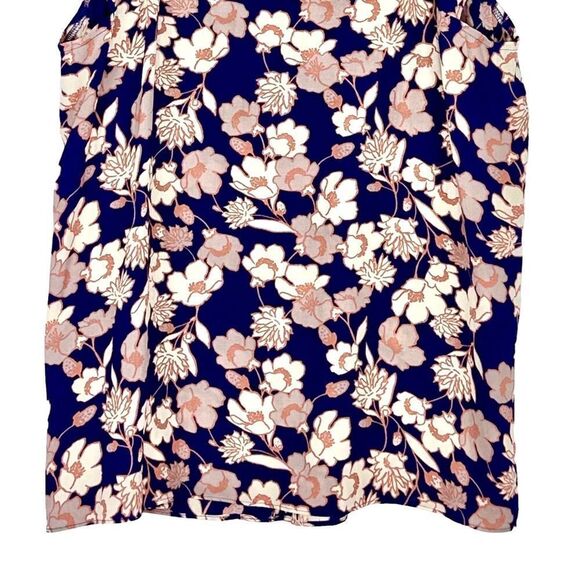 Sanctuary blue floral flutter short sleeve button up blouse Sz Small - Picture 10 of 13